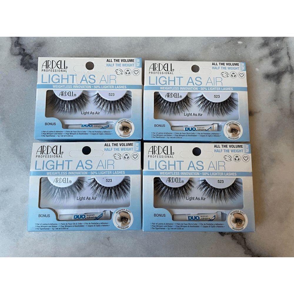 Ardell Light As Air Weightless Lashes Style 523 Lot of 4